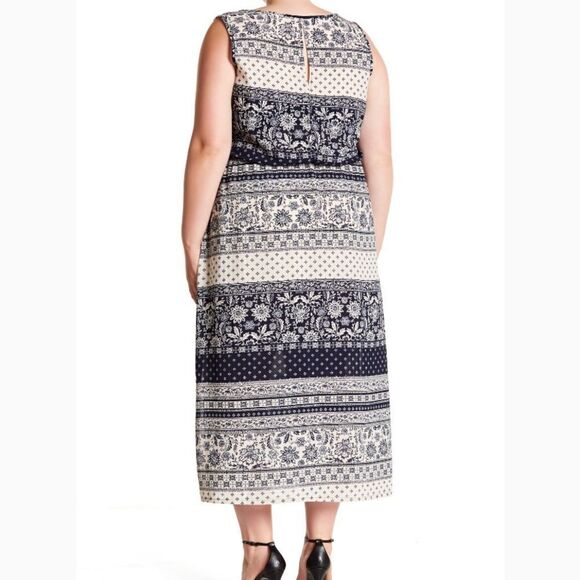 Nordstrom Como Vintage Sleeveless Midi Dress 2X 3X - Picture 2 of 8